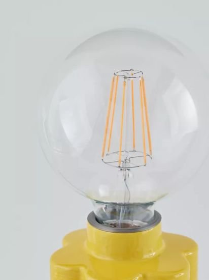 Ceramic Bulbholder Table Lamp,Mustard